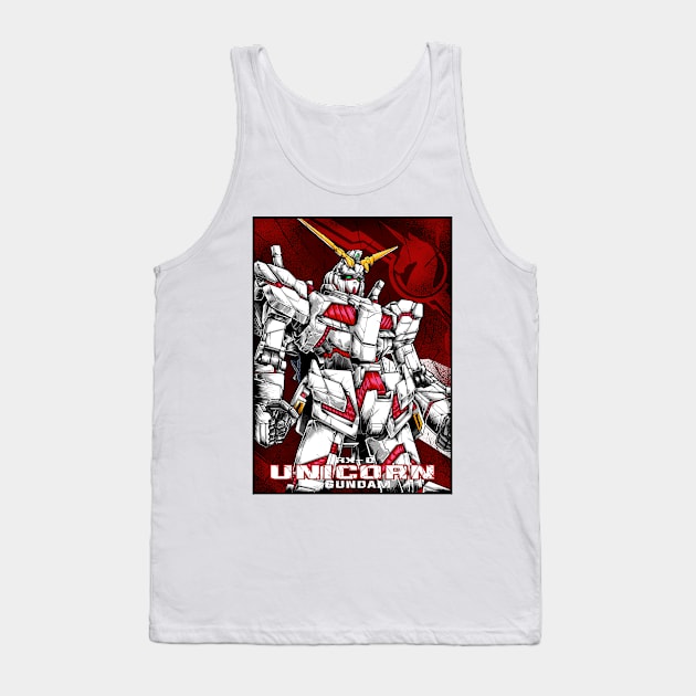 RX-0 Unicorn Gundam Tank Top by WahyudiArtwork